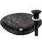 Novatto Coffee Marble Vessel Sink and Matte Black Umbrella Drain NOSV-CMMB - alternate 1